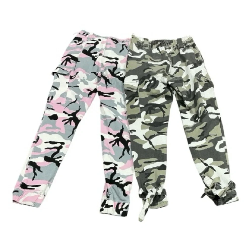 Almost Famous - EC - Camouflage Cargo Pants Set - Pink and Green - Picture 2 of 2